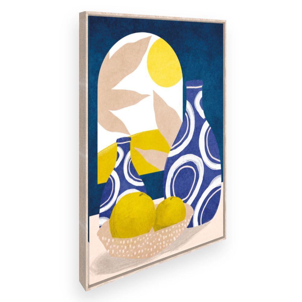 Toile Vases et citrons