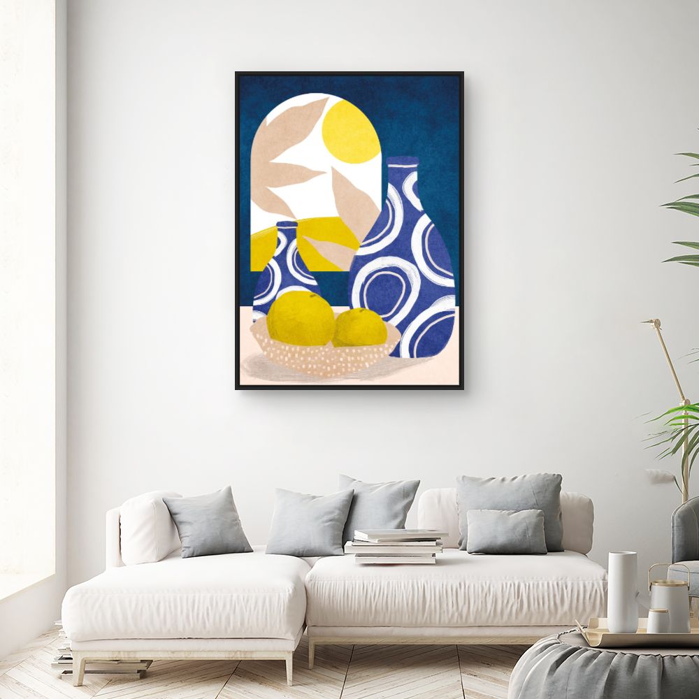 Tableau Vases et citrons