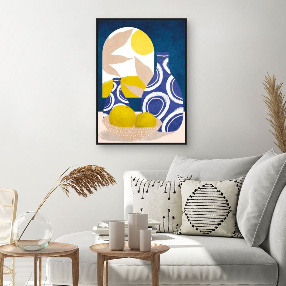 Tableau Vases et citrons