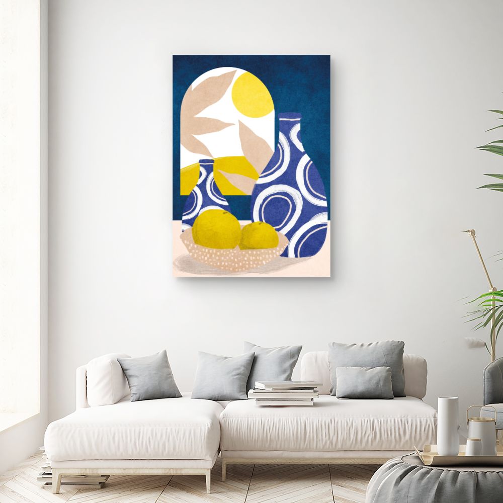 Tableau Vases et citrons