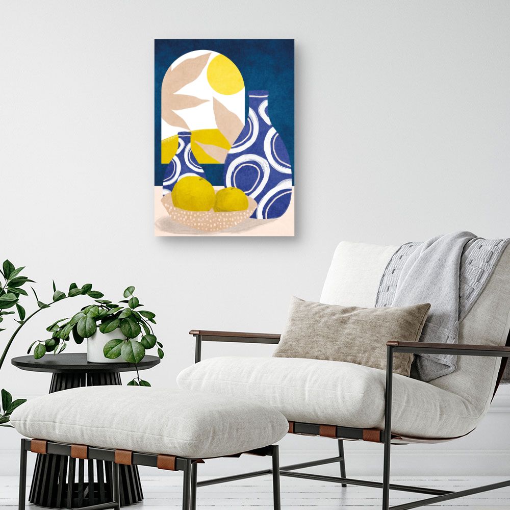 Tableau Vases et citrons