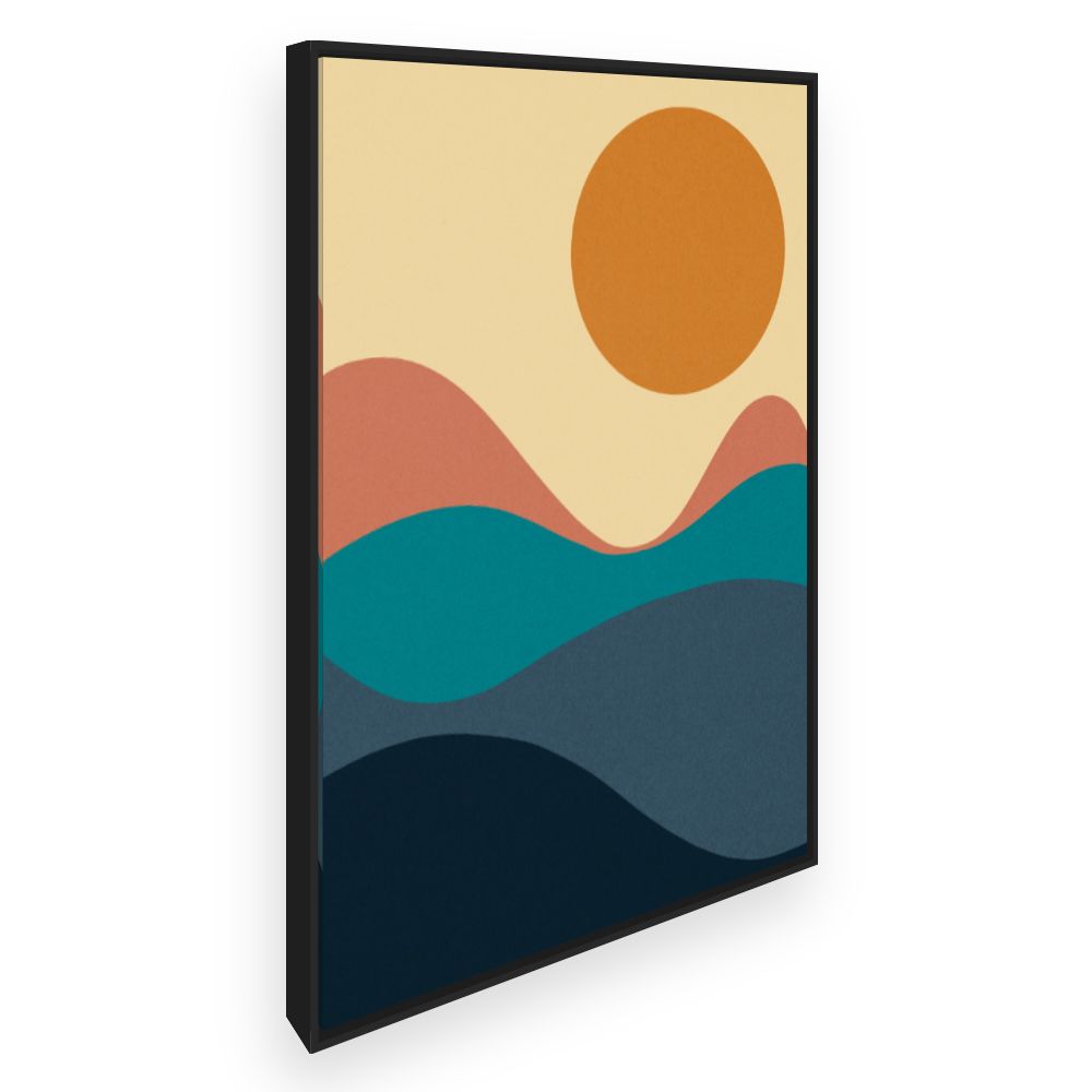 Toile Paysage abstrait coloré