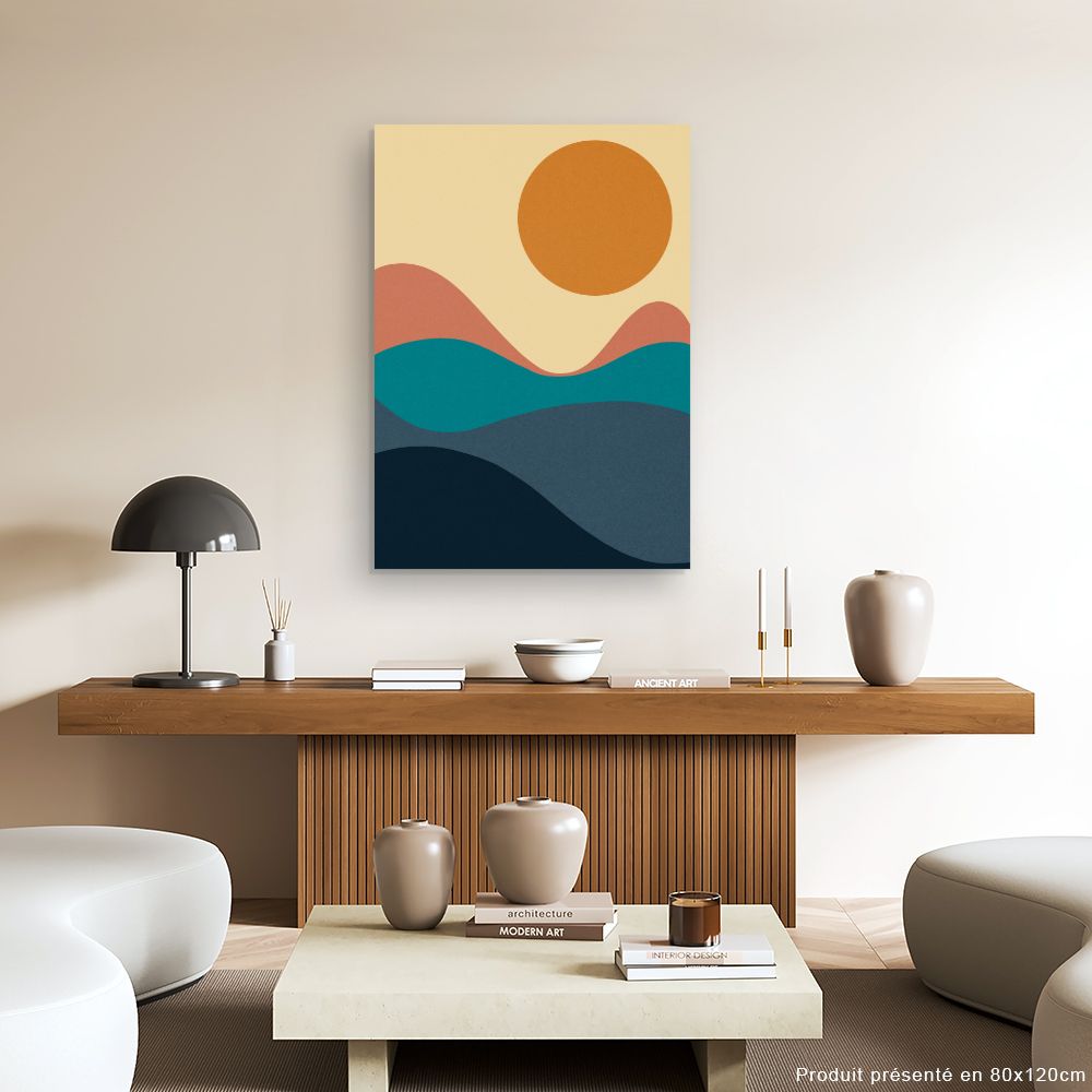 Tableau Paysage abstrait coloré