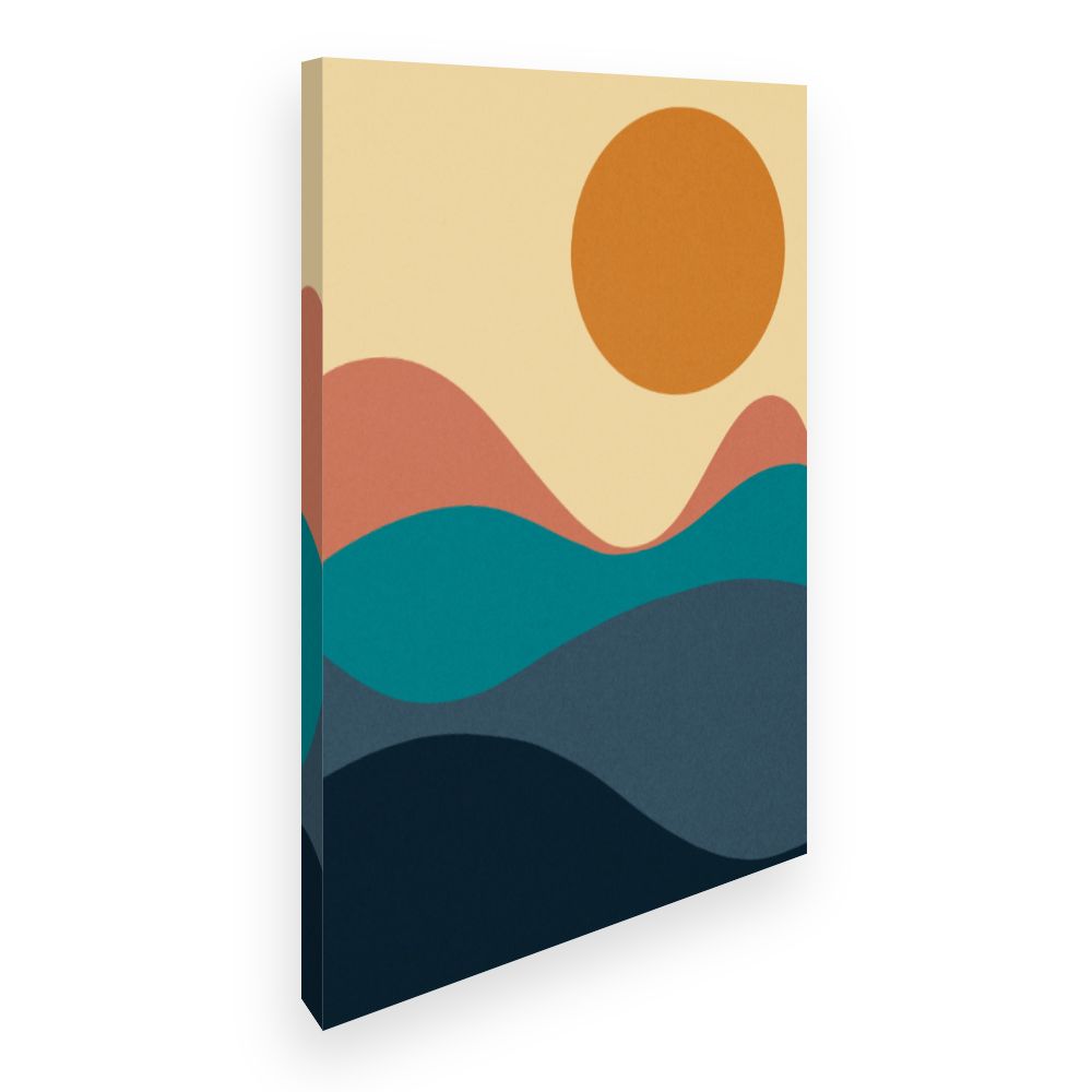 Toile Paysage abstrait coloré