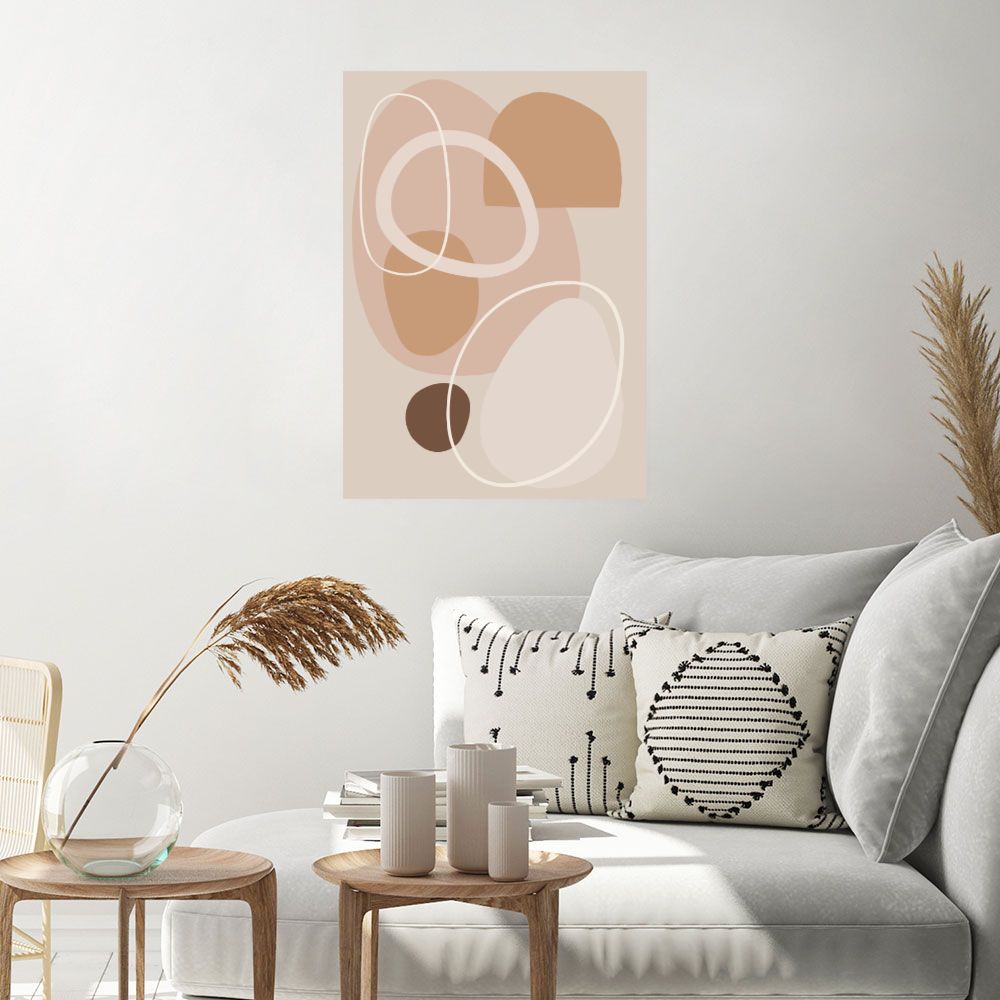 Affiche Formes douces abstraites