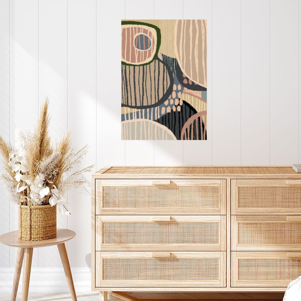 Affiche Cercles naturels abstraits