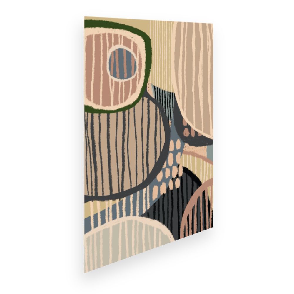 Affiche Cercles naturels abstraits