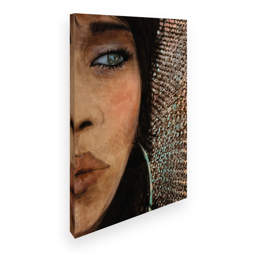 Toile Portrait captivant féminin