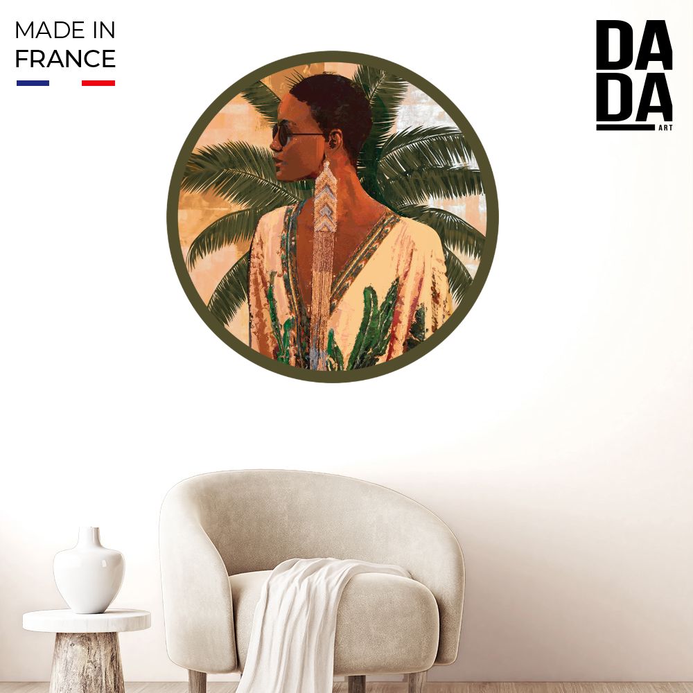 Papier peint rond "Élégance exotique chic"