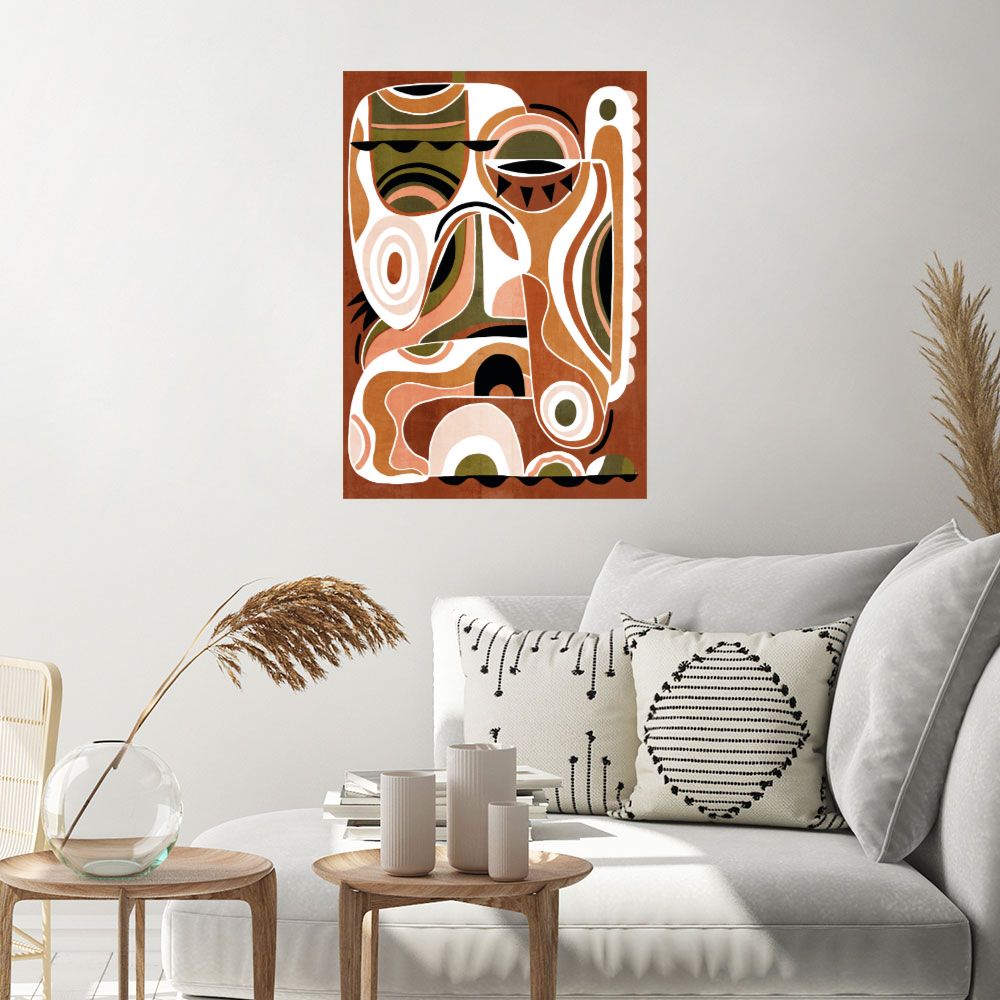 Affiche Formes abstraites vibrantes