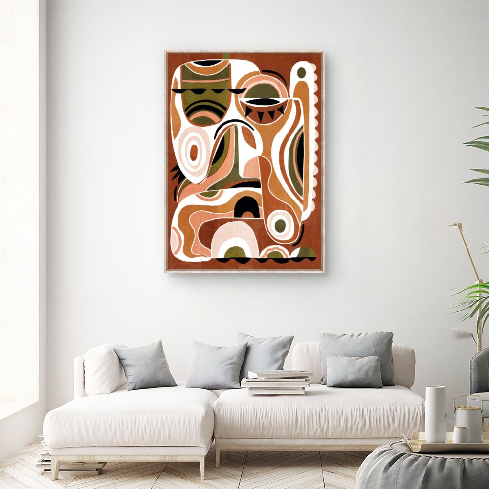 Tableau Formes abstraites vibrantes