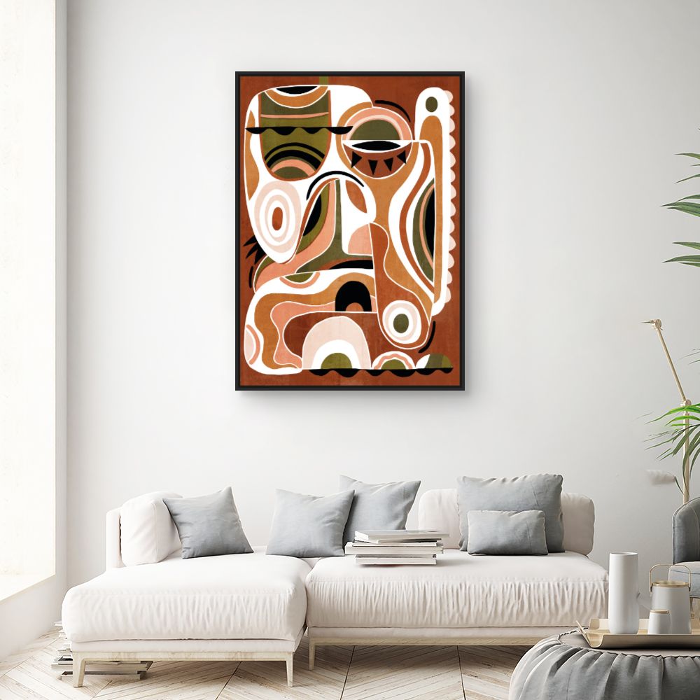 Tableau Formes abstraites vibrantes