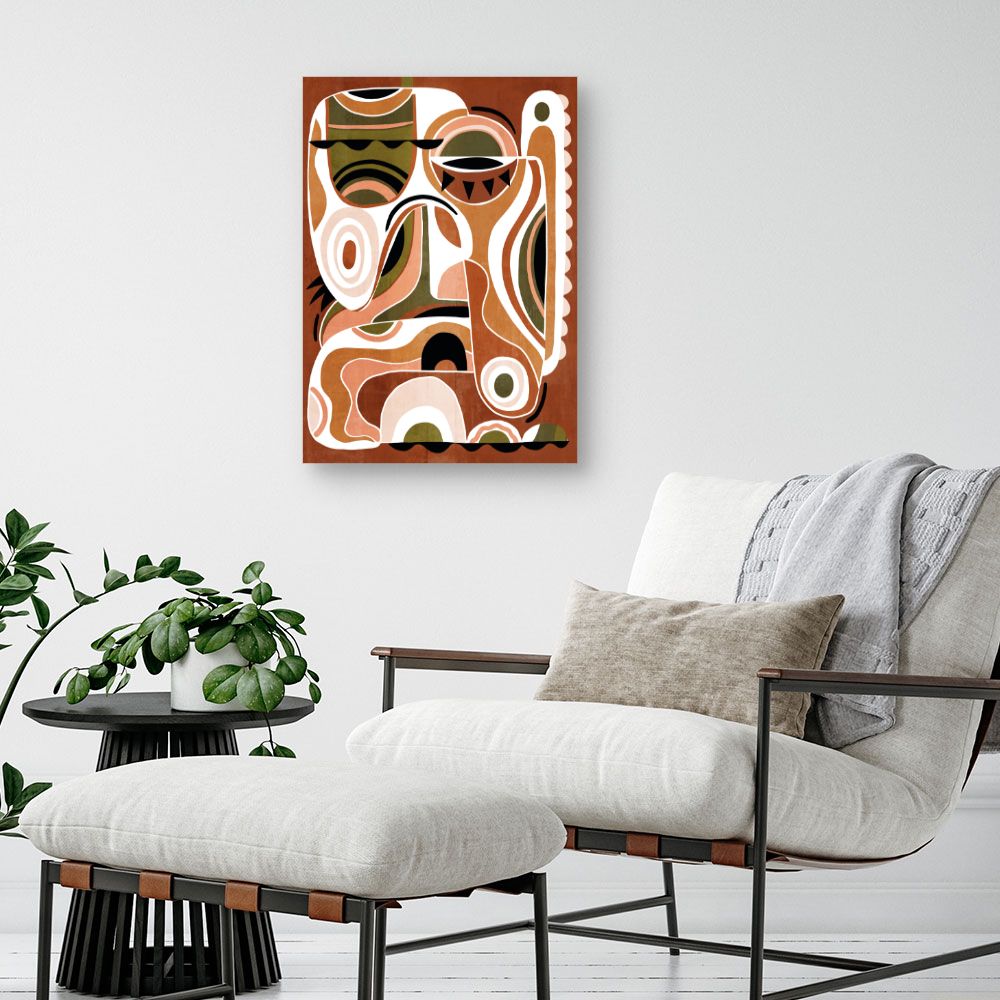 Tableau Formes abstraites vibrantes