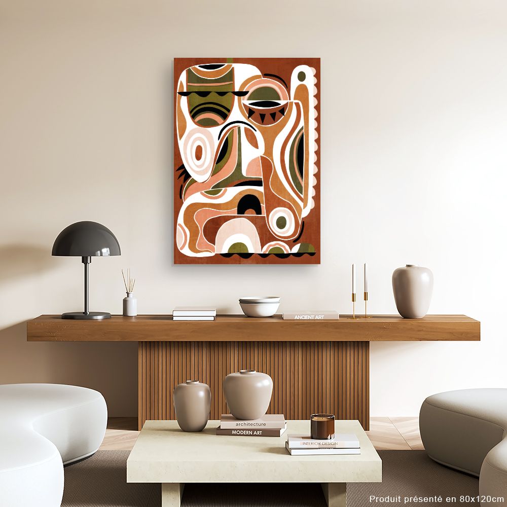 Tableau Formes abstraites vibrantes