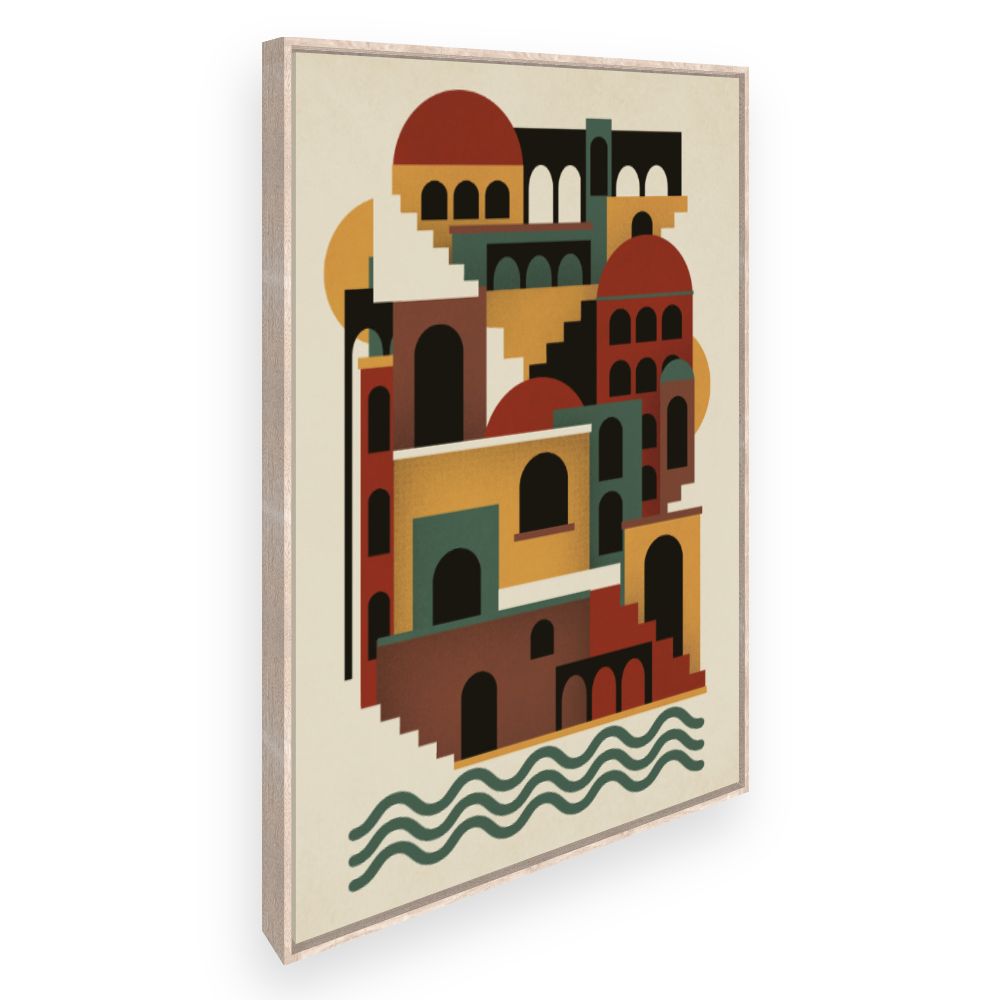 Toile Architecture colorée