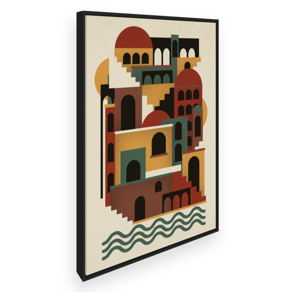 Toile Architecture colorée