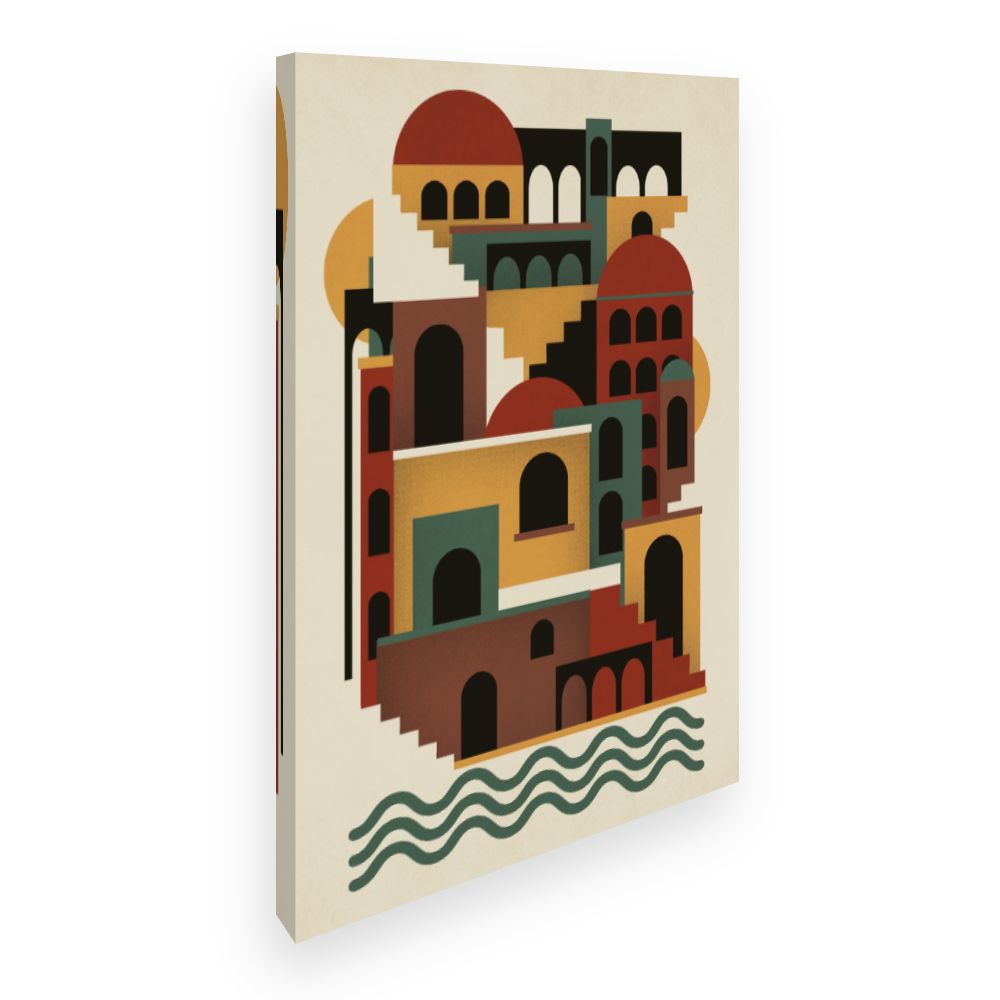 Toile Architecture colorée