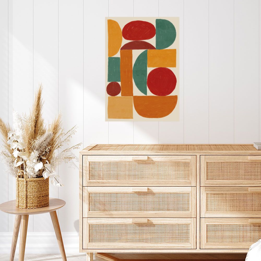 Affiche Formes géométriques vibrantes