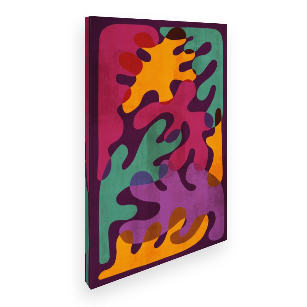 Toile Formes fluides vibrantes