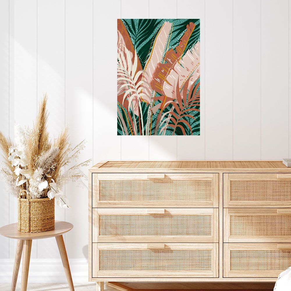 Affiche Feuillage exotique vibrant