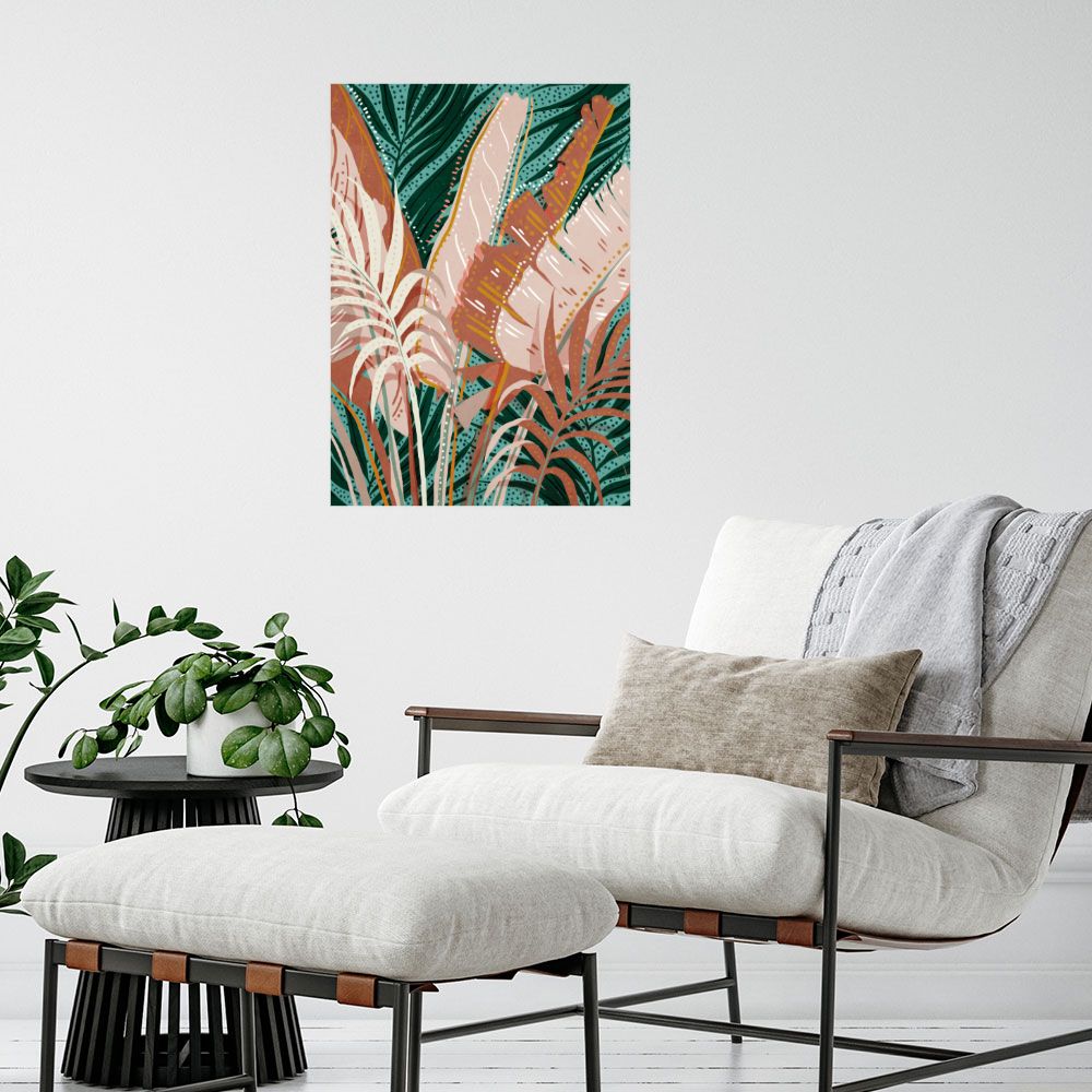 Affiche Feuillage exotique vibrant