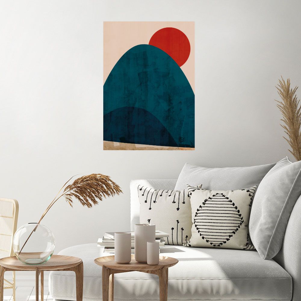 Affiche Soleil et montagnes