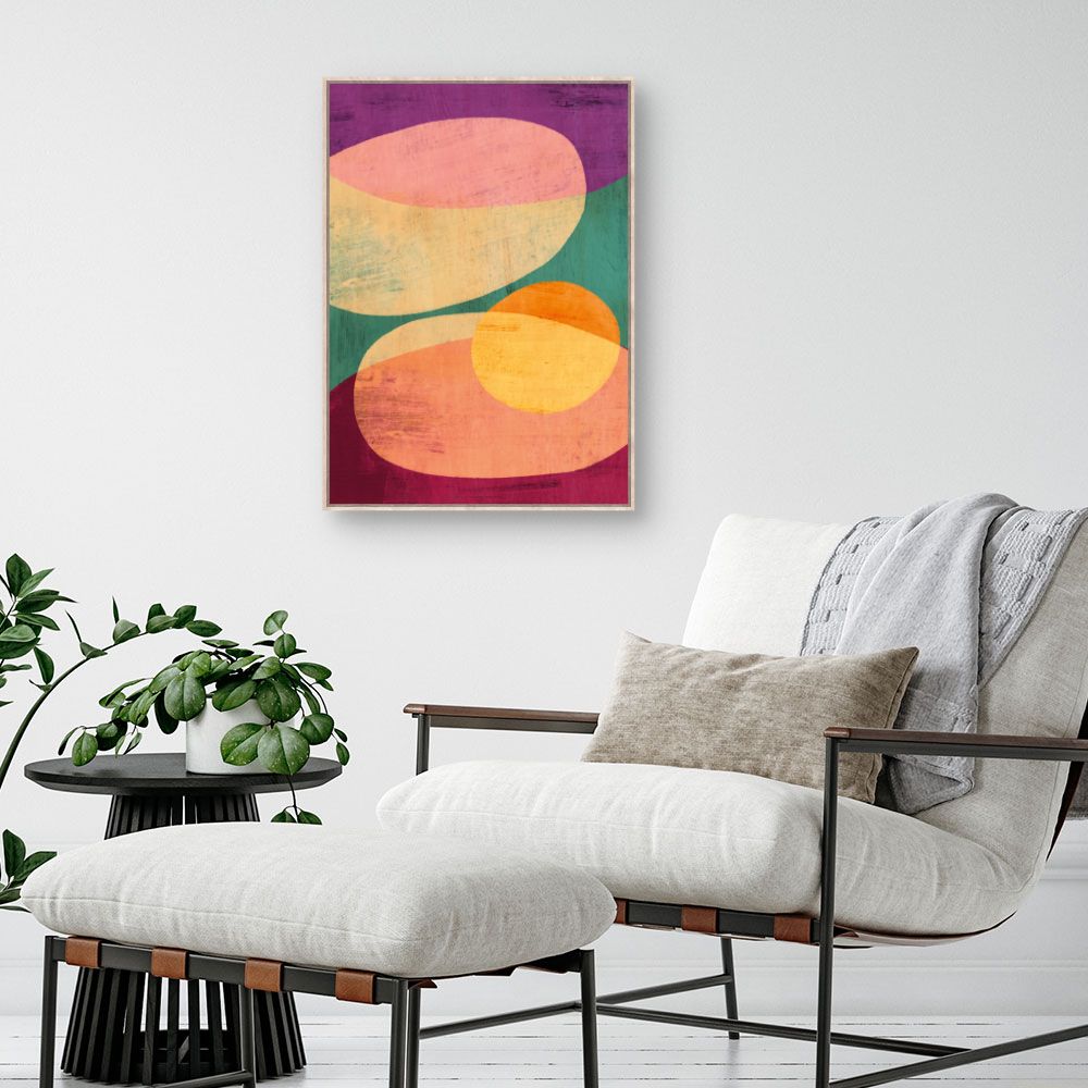 Tableau Formes abstraites vibrantes