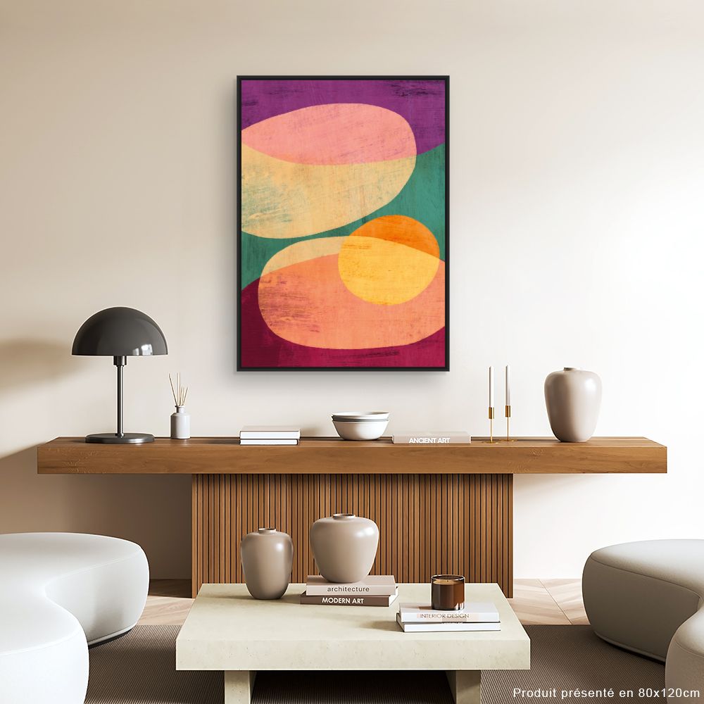 Tableau Formes abstraites vibrantes