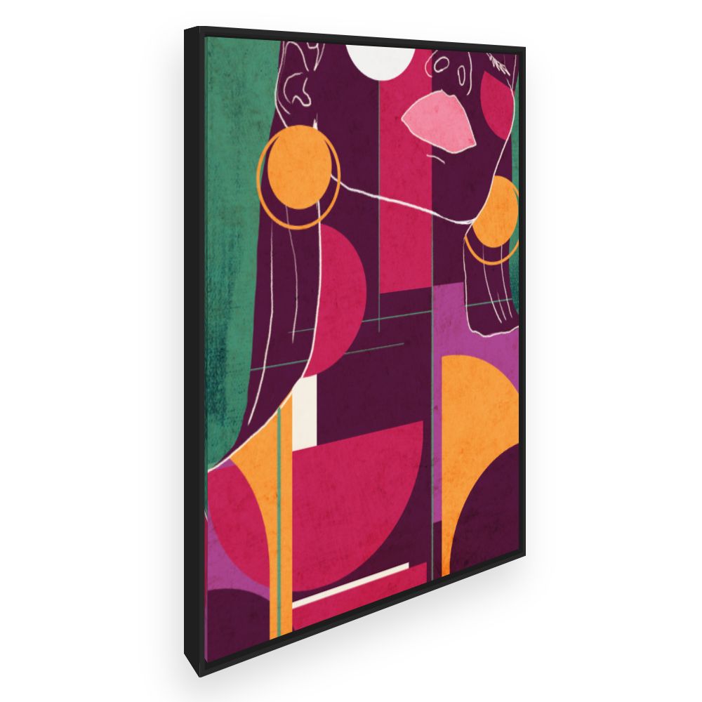 Toile Portrait abstrait vibrant