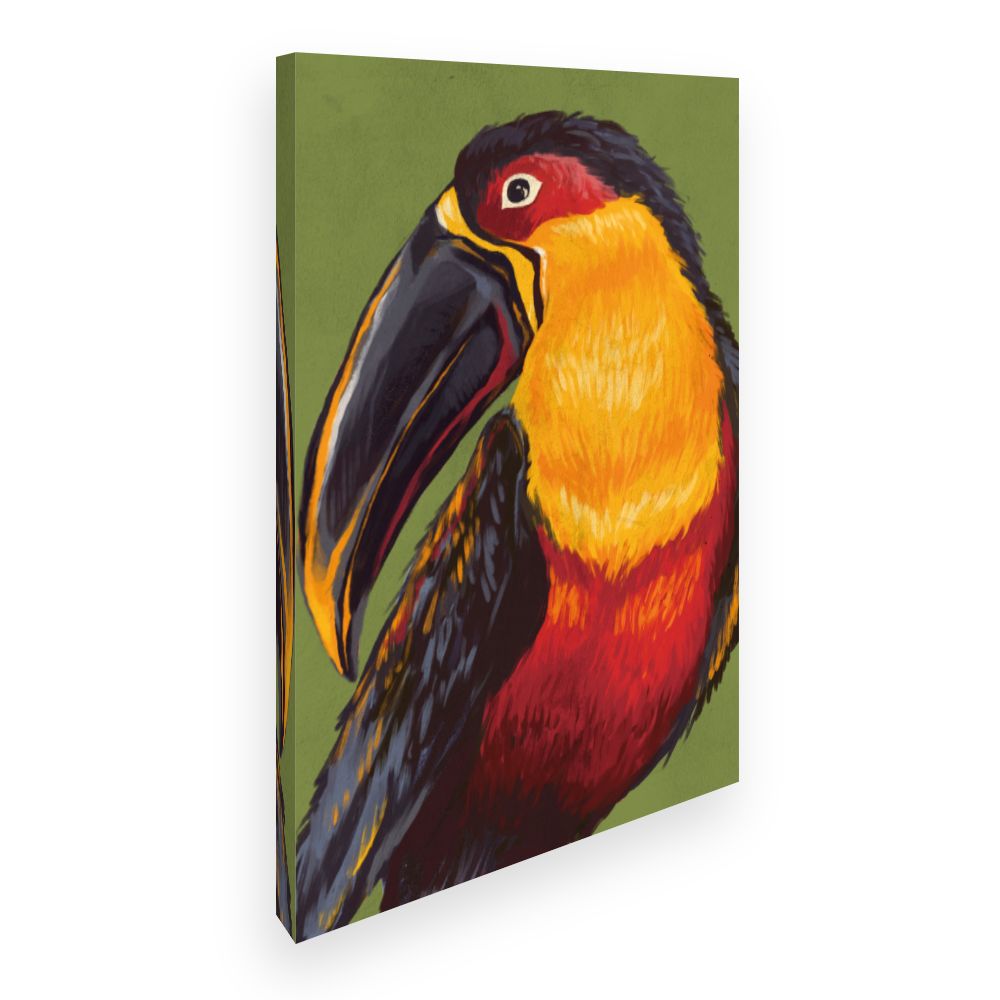 Toile Toucan aux couleurs vives
