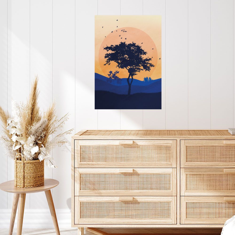 Affiche Arbre au crépuscule