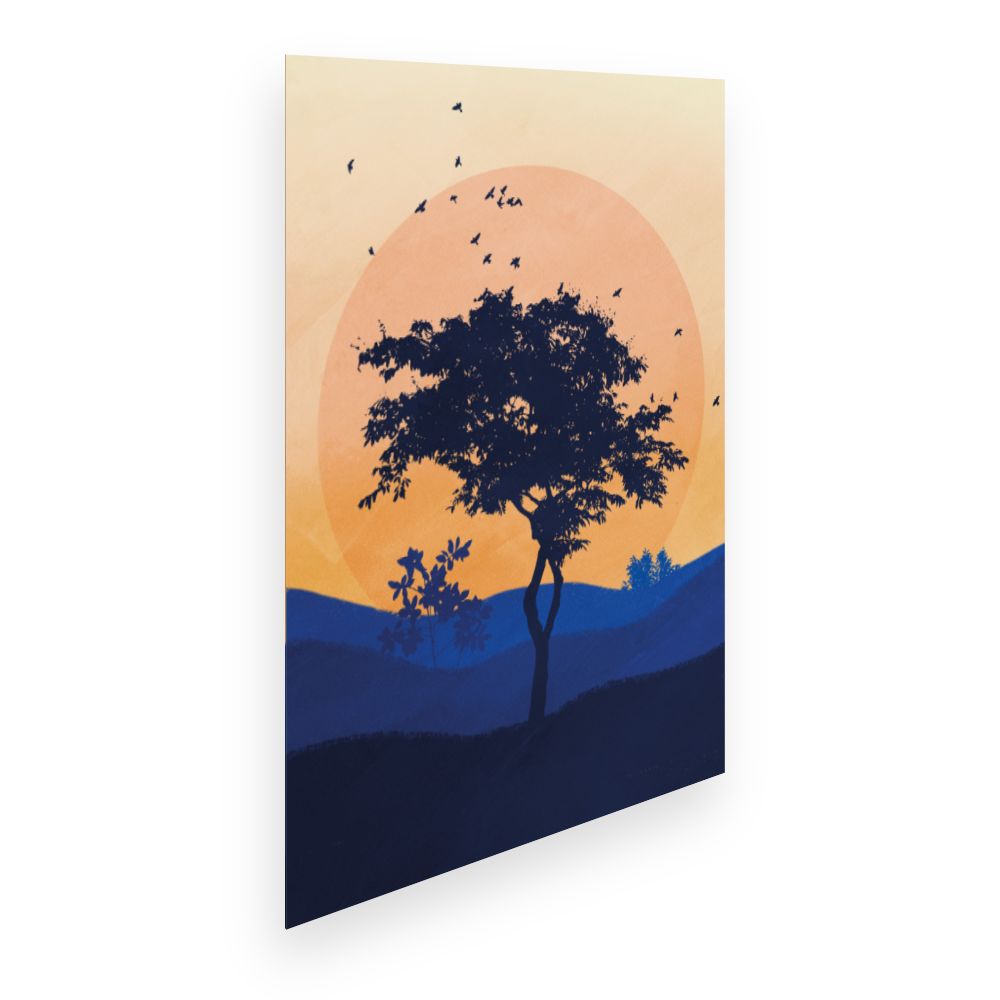 Affiche Arbre au crépuscule