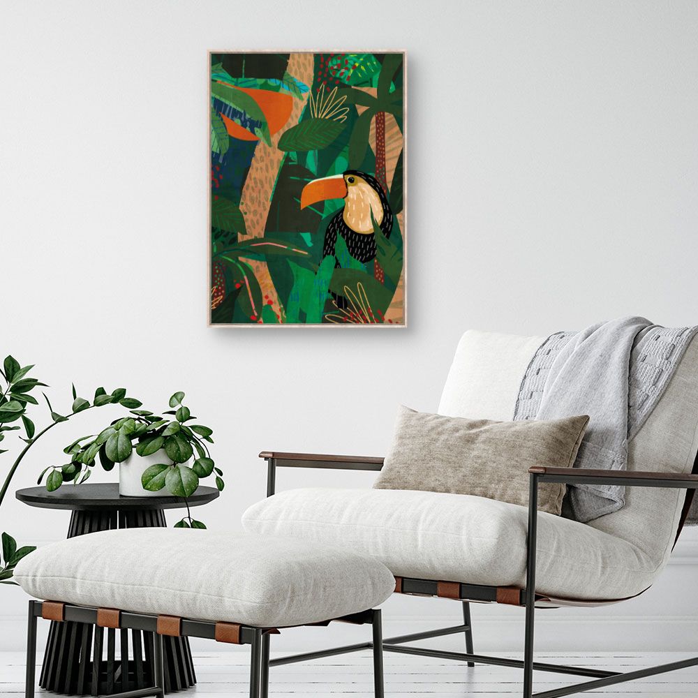 Tableau Toucan tropical vibrant