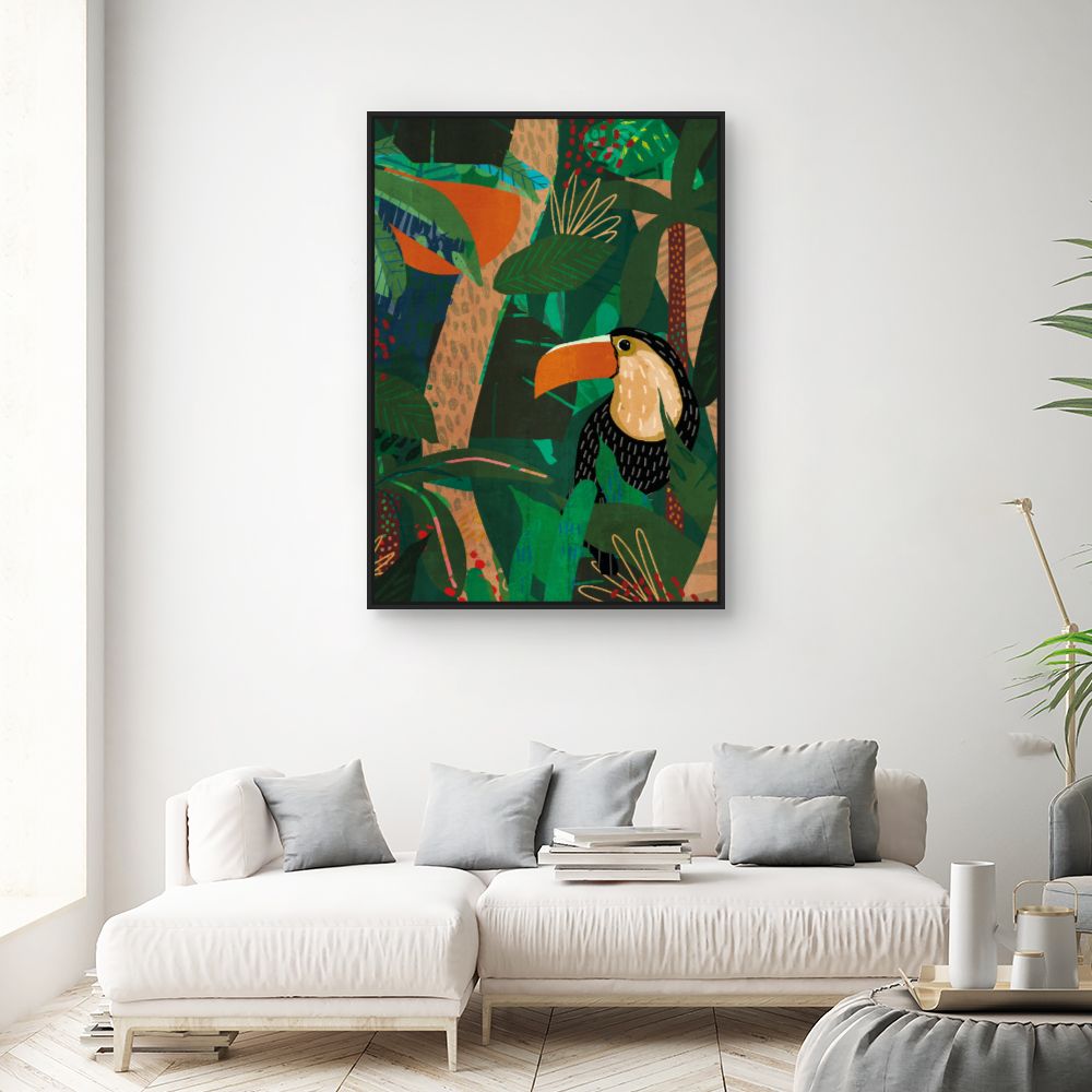 Tableau Toucan tropical vibrant