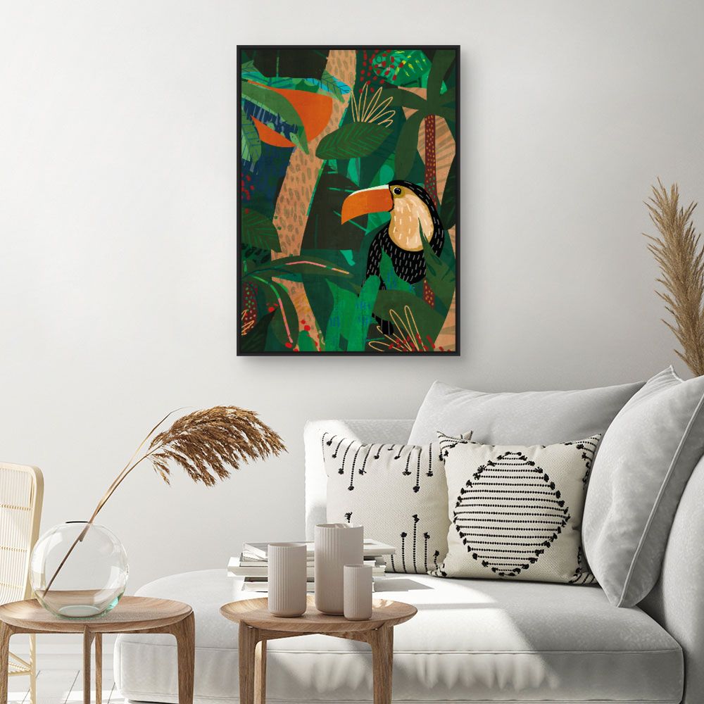 Tableau Toucan tropical vibrant