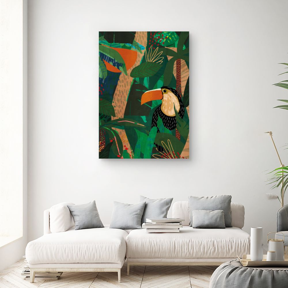 Tableau Toucan tropical vibrant