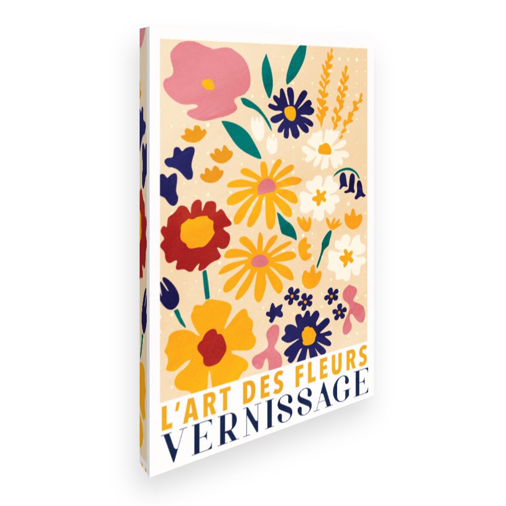 Toile Fleurs colorées