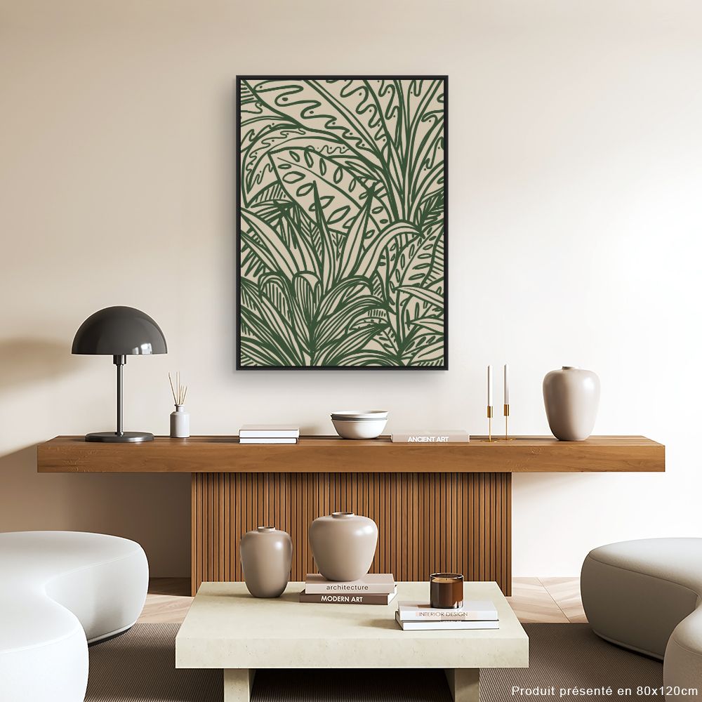 Tableau Feuillage exotique