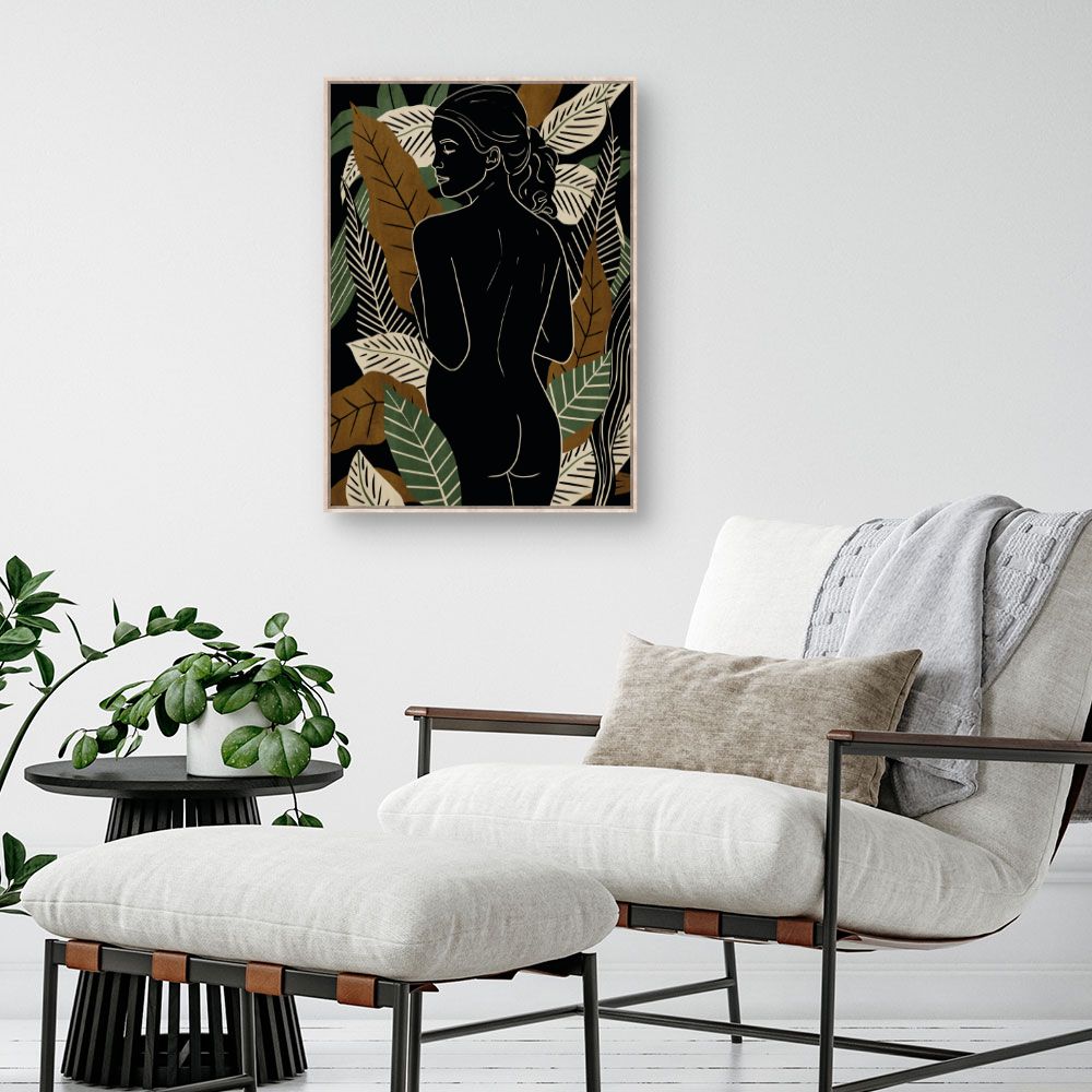 Tableau Silhouette florale élégante