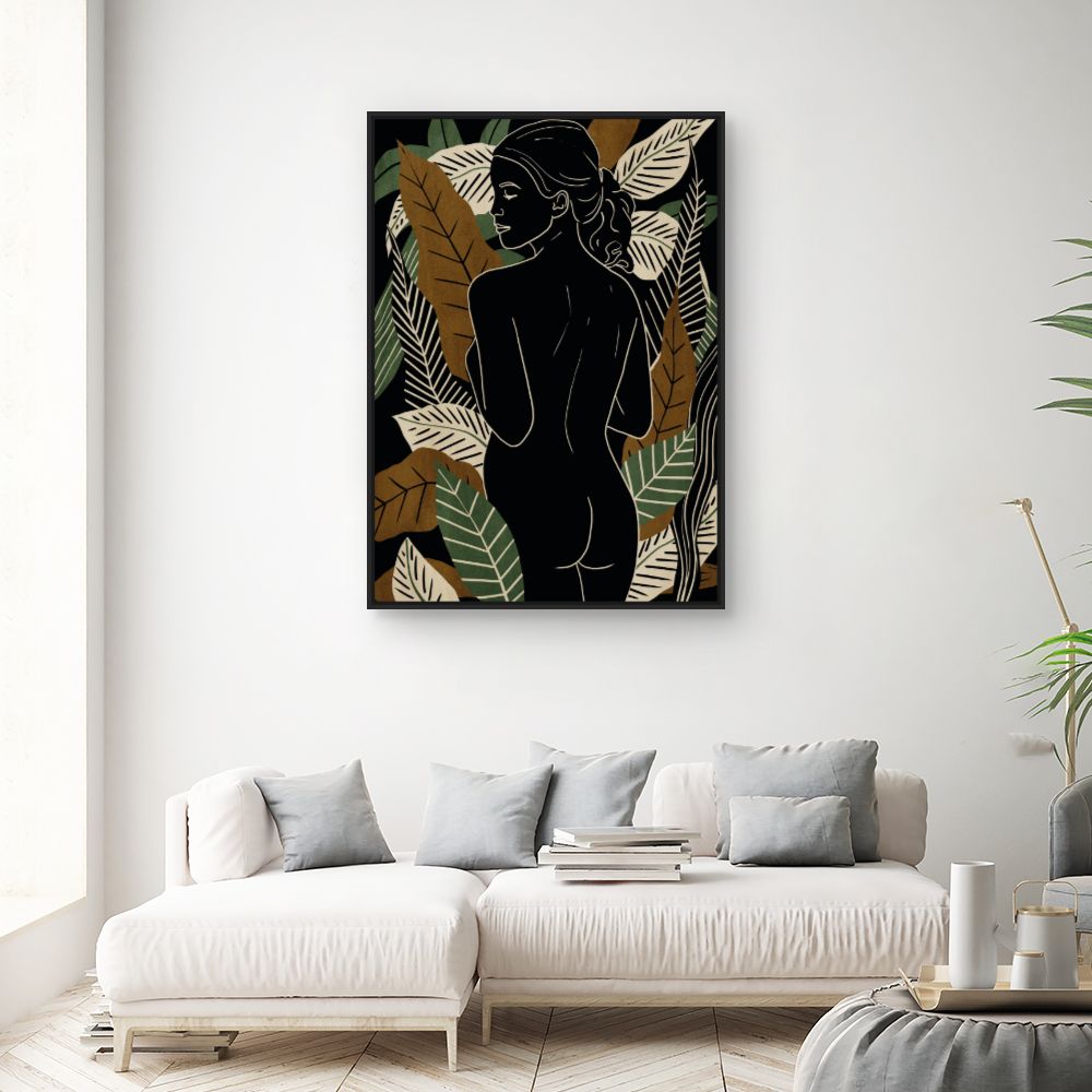 Tableau Silhouette florale élégante