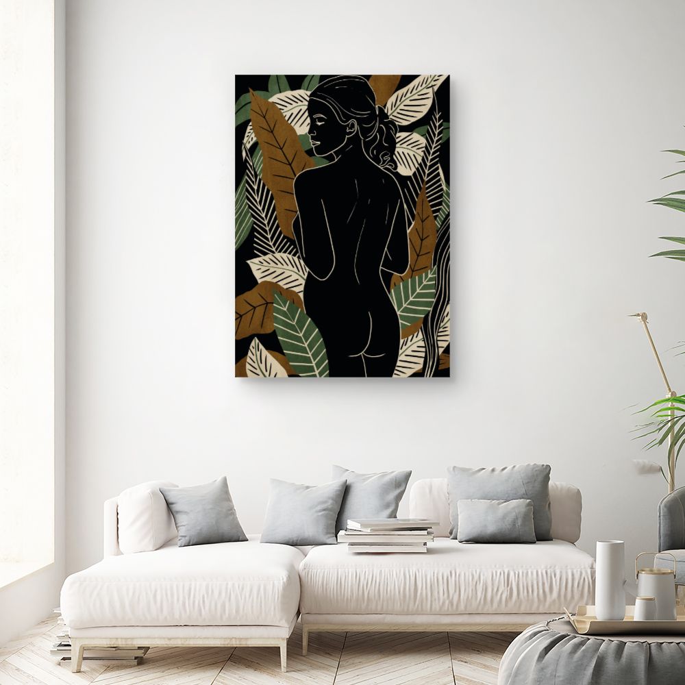 Tableau Silhouette florale élégante