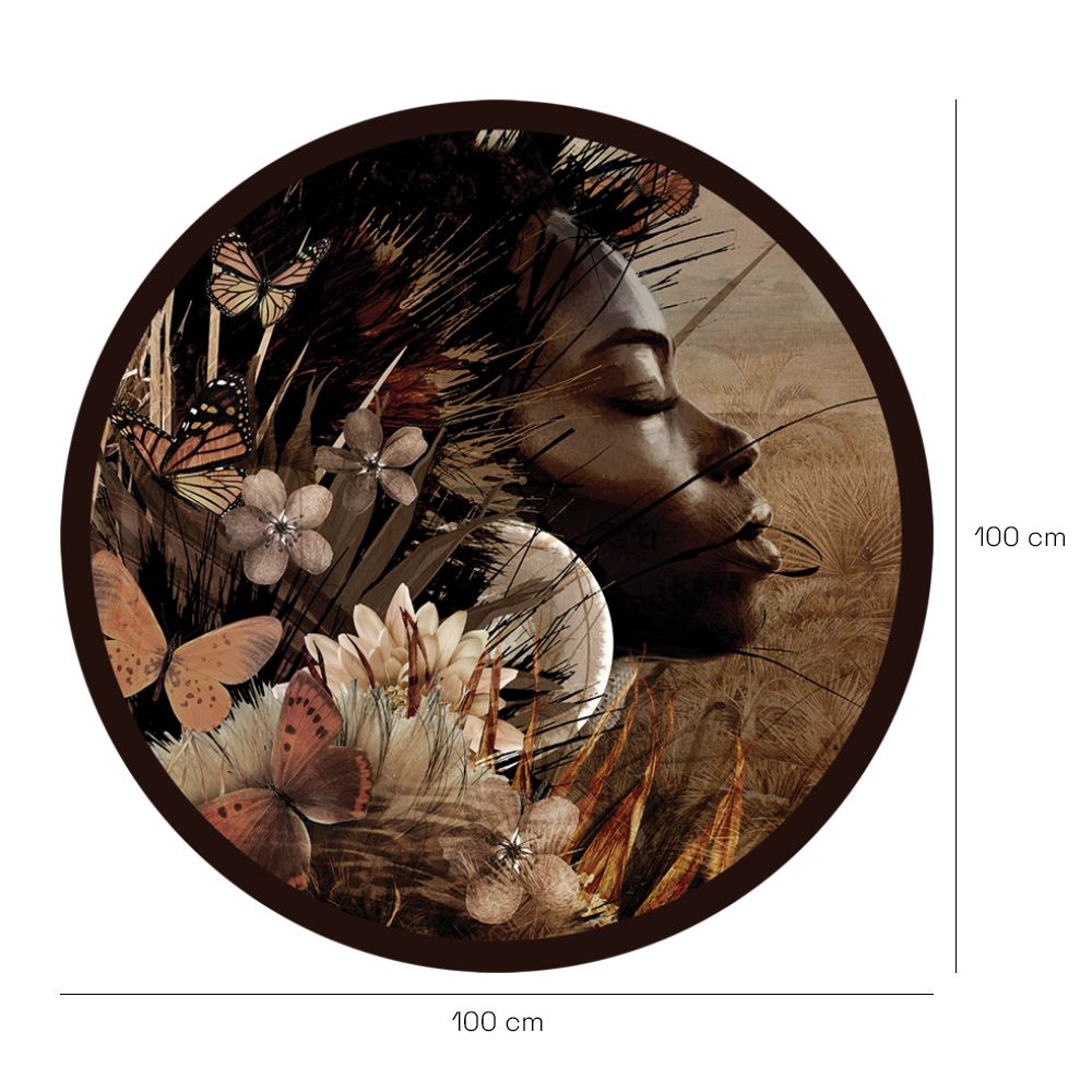 Papier peint rond "Nature et élégance"