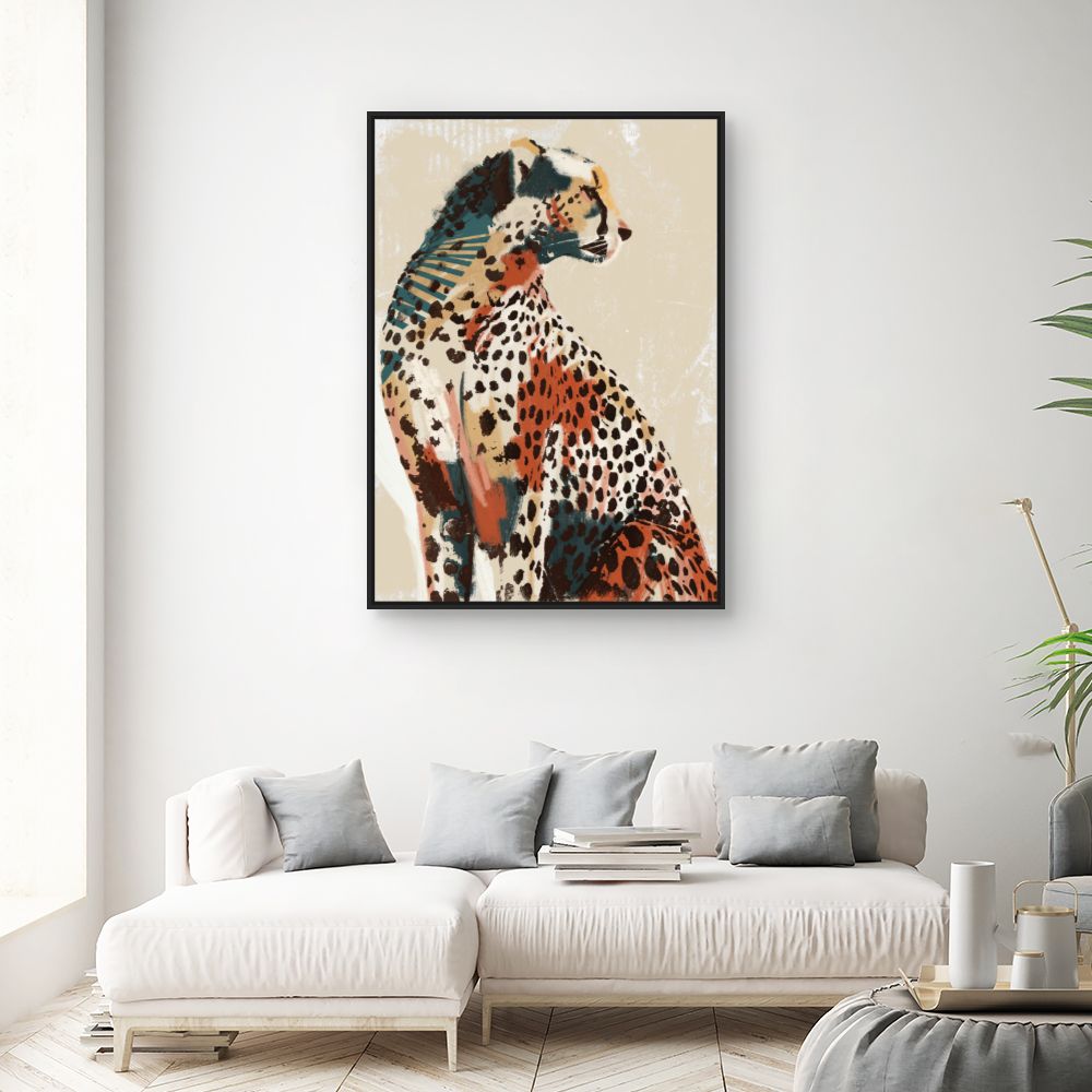 Tableau Léopard artistique
