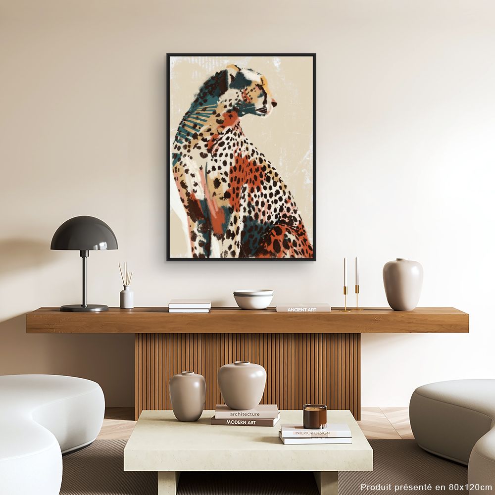 Tableau Léopard artistique