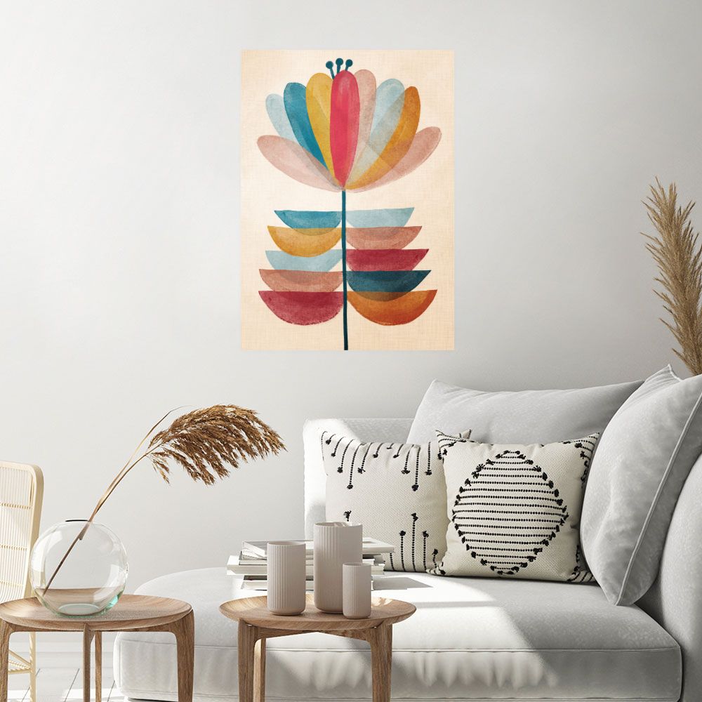 Affiche Fleur abstraite élégante