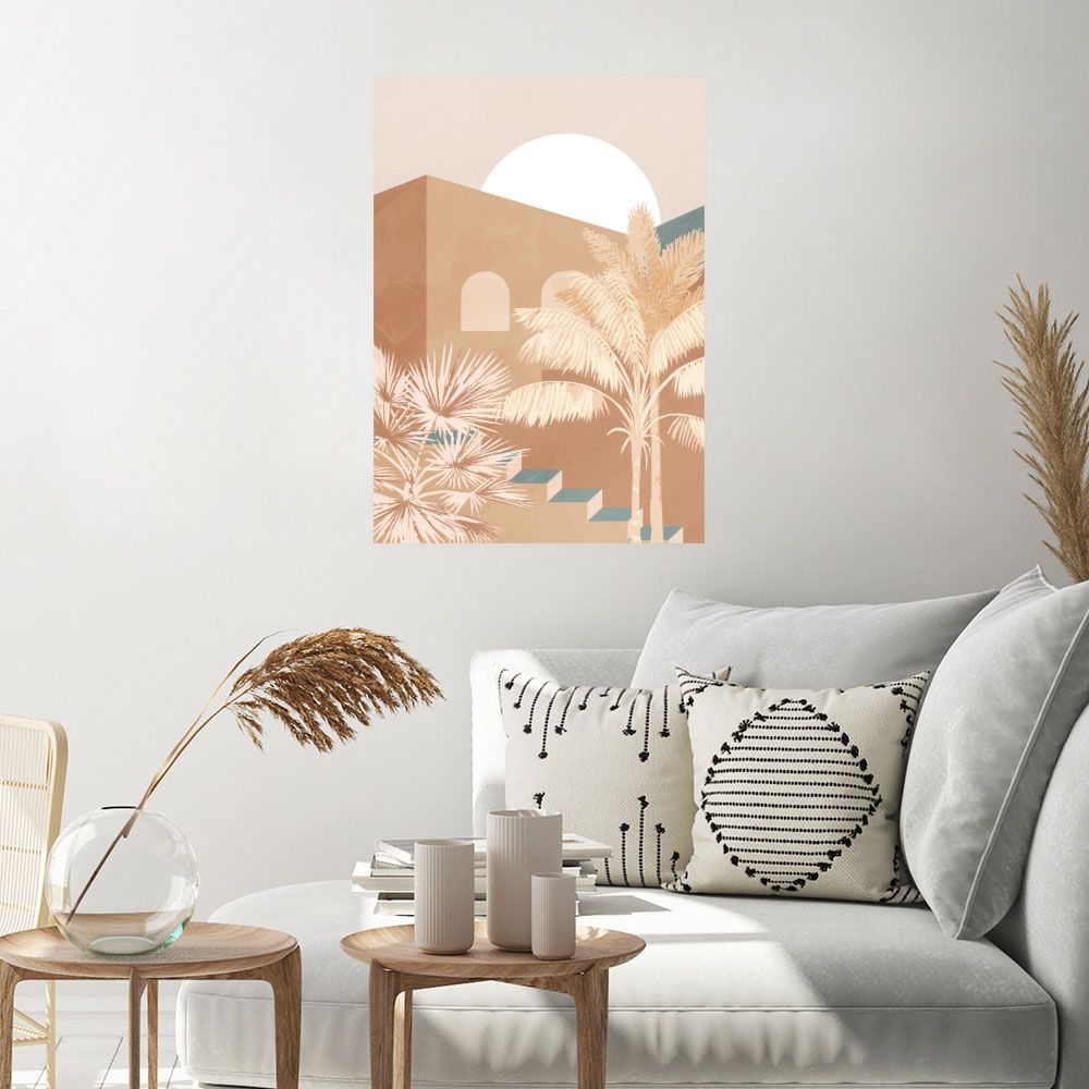 Affiche Palmeraie ensoleillée