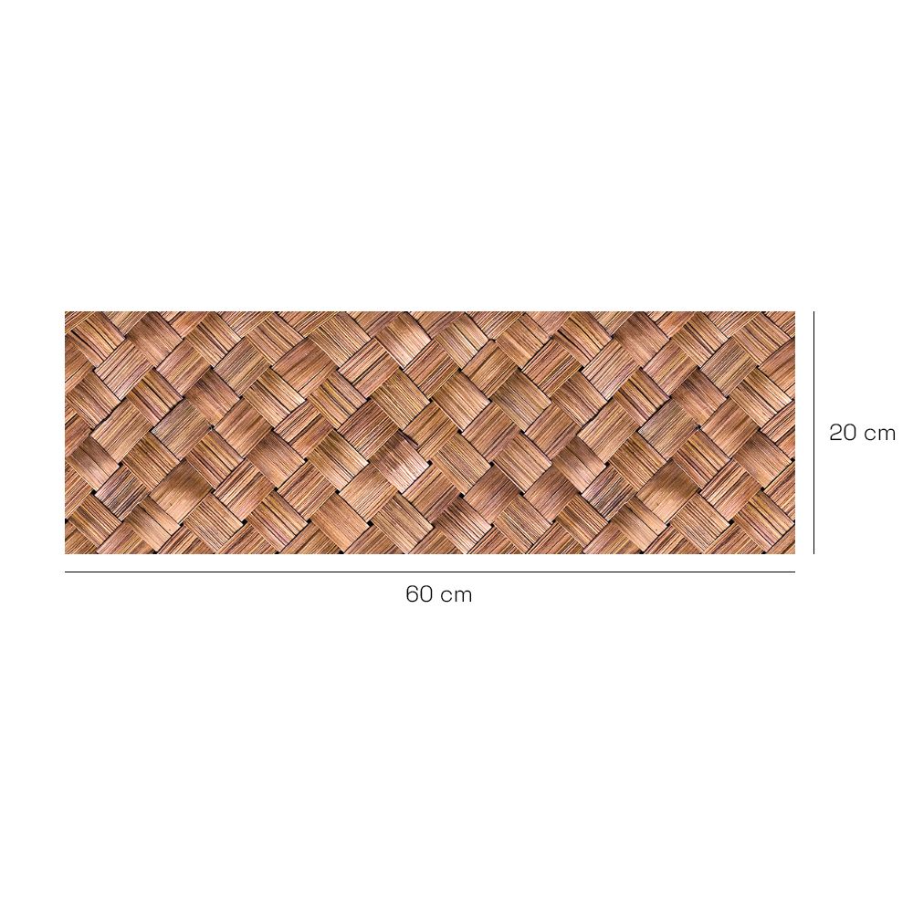 Crédence en aluminium n°76 / Effet tressé naturel