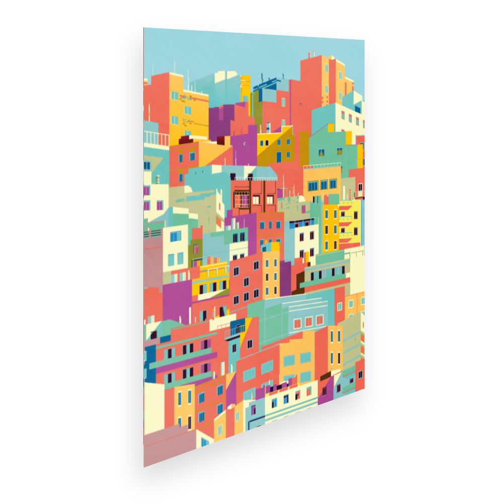 Affiche Immeubles colorés