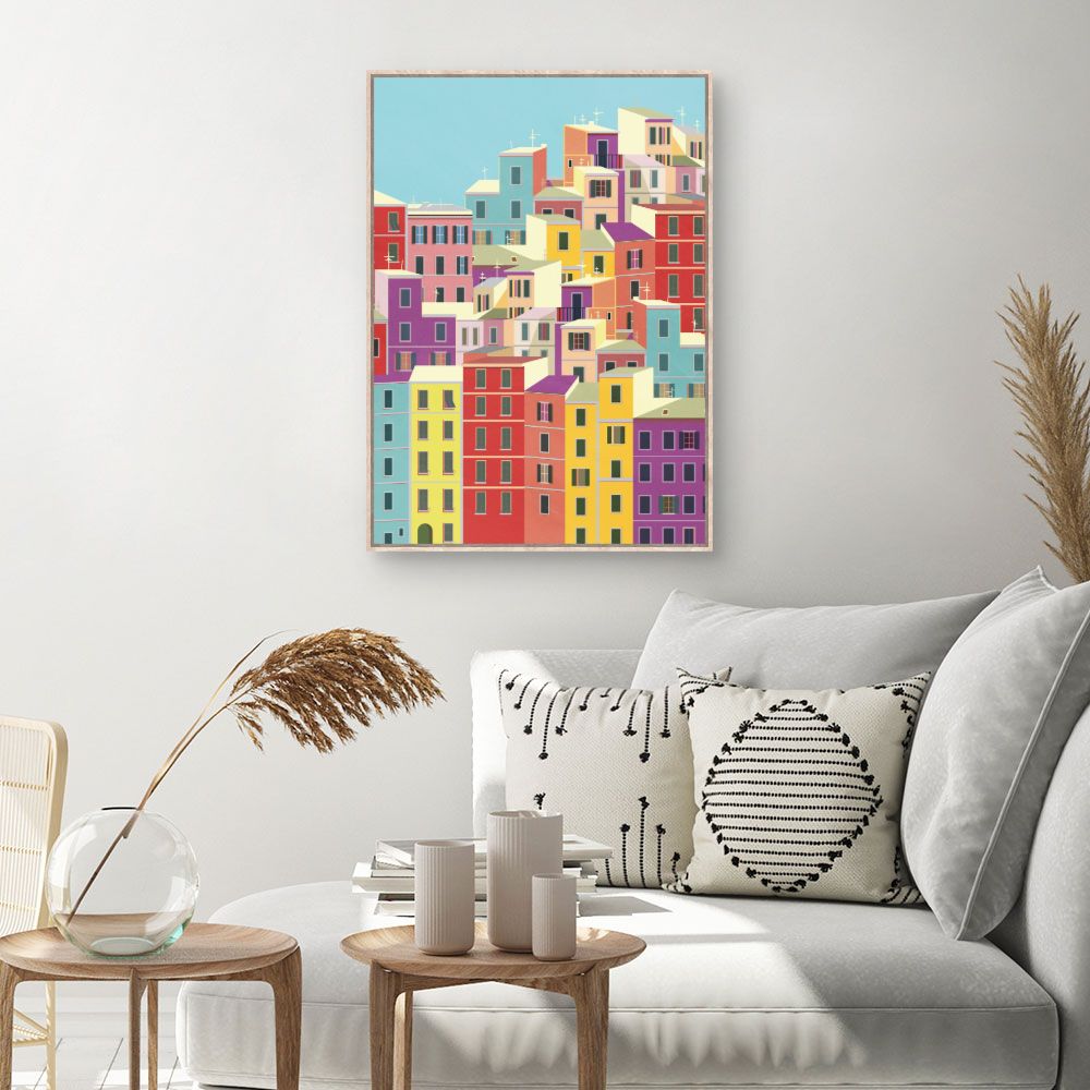 Tableau Maisons colorées