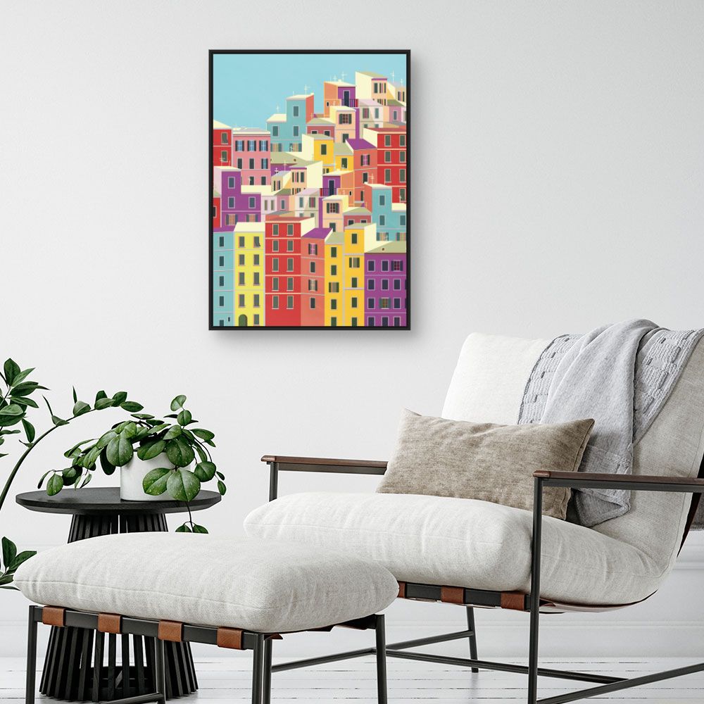 Tableau Maisons colorées